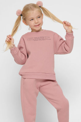 Детский свитшот с надписью цвет пудра 38456, Цвет: Пудровый, Размер: 80, изображение 5