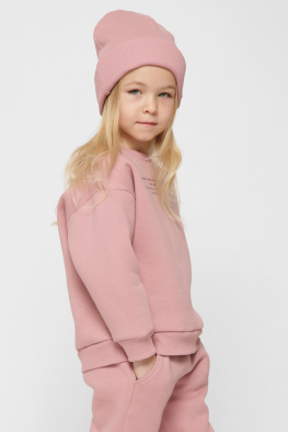 Детский свитшот с надписью цвет пудра 38456, Цвет: Пудровый, Размер: 80, изображение 6