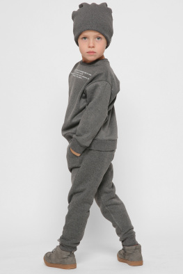 Дитячий світшот з написом колір графіт 38457, Колір: Графіт, Розмір: 80, зображення 7