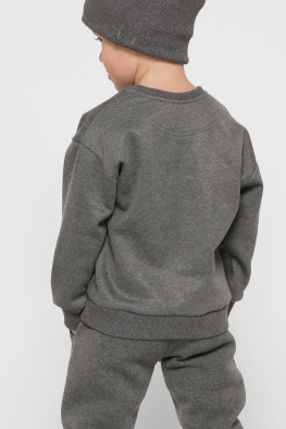 Дитячий світшот з написом колір графіт 38457, Колір: Графіт, Розмір: 80, зображення 8