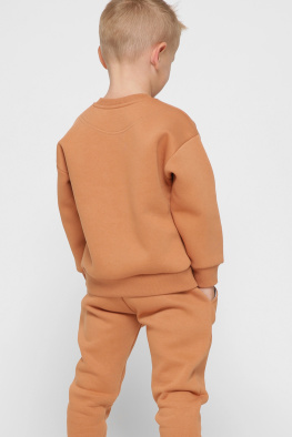 Дитячий світшот з написом колір пісок 38458, Колір: Кемел, Розмір: 86, зображення 3