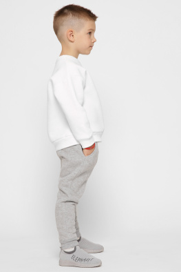 Детский свитшот с надписью цвет белый 38459, Цвет: Белый, Размер: 86, изображение 7