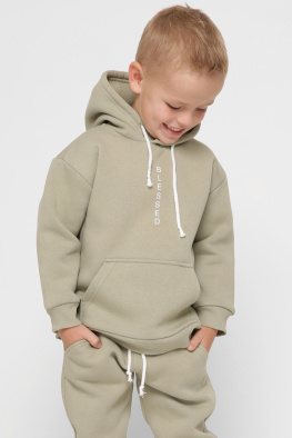 Дитяче худі з капюшоном колір оливка 38463, Колір: Хакі, Розмір: 86