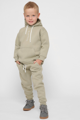 Дитяче худі з капюшоном колір оливка 38463, Колір: Хакі, Розмір: 98, зображення 4