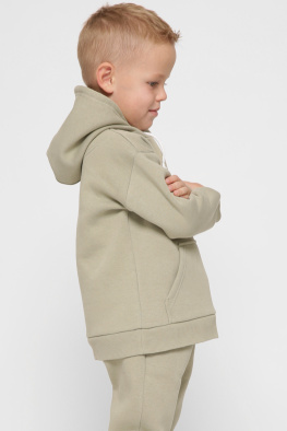 Дитяче худі з капюшоном колір оливка 38463, Колір: Хакі, Розмір: 98, зображення 5