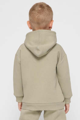 Дитяче худі з капюшоном колір оливка 38463, Колір: Хакі, Розмір: 98, зображення 6