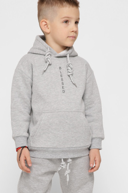 Дитяче худі з капюшоном колір сірий 38465, Колір: Сірий, Розмір: 92, зображення 2