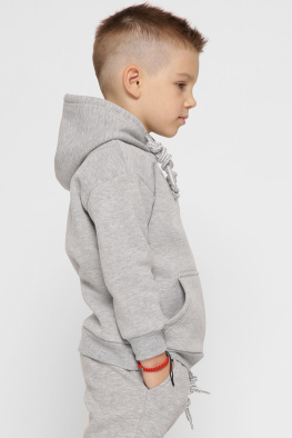 Дитяче худі з капюшоном колір сірий 38465, Колір: Сірий, Розмір: 92, зображення 3