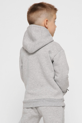 Дитяче худі з капюшоном колір сірий 38465, Колір: Сірий, Розмір: 92, зображення 4