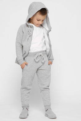 Дитяча спортивна кофта на блискавці колір сірий 38469, Колір: Сірий, Розмір: 98, зображення 5