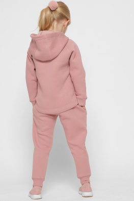 Дитяча спортивна кофта на блискавці колір пудра 38470, Колір: Пудровий, Розмір: 92, зображення 3