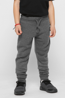 Дитячі спортивні штани колір графіт 38471, Колір: Графіт, Розмір: 92, зображення 2