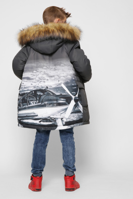 Зимняя куртка для мальчика цвет серый 36919, Цвет: Серый, Размер: 134, изображение 5