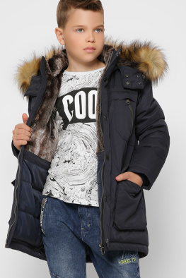 Зимняя синяя куртка для мальчика 36922, Цвет: Синий, Размер: 110, изображение 2