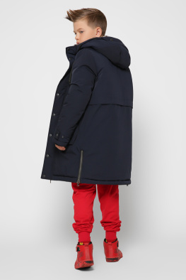 Детская зимняя куртка с молниями цвет синий 36930, Цвет: Синий, Размер: 110, изображение 4