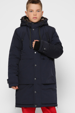 Детская зимняя куртка с молниями цвет синий 36930, Цвет: Синий, Размер: 110, изображение 5