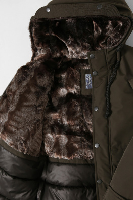 Детская зимняя куртка с молниями цвет хаки 36931, Цвет: Хаки, Размер: 110, изображение 6