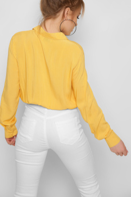 Жіноча блуза на резинці колір жовтий 36858, Колір: Жовтий, Розмір: L, зображення 2