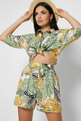 Костюм с рубашкой и шортами цвет зеленый 48813, Цвет: Зеленый, Размер: XS, изображение 6