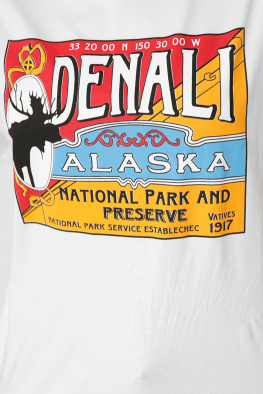 Біла футболка Standart з яскравим принтом Denali Alaska 57861, Колір: Білий, Розмір: S, зображення 3