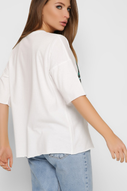 Белая женская футболка Standart с принтом Женщина с маникюром 57859, Цвет: Белый, Размер: S, изображение 6