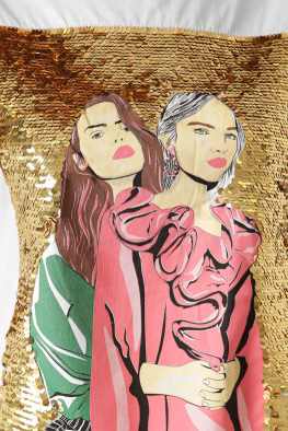 Женская футболка «Девушки в пайетках» цвет белый 57864, Цвет: Белый, Размер: S, изображение 3