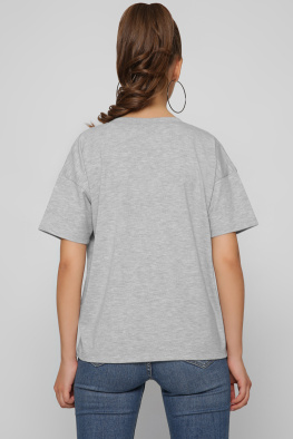 Футболка жіноча базова Standart CRC FS-216-4 57847, Колір: Сірий, Розмір: L, зображення 2