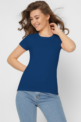 Футболка женская базовая Standart CRC FS-201-35 57833, Цвет: Джинс, Размер: XS