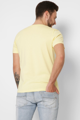 Футболка чоловіча базова Standart CRC FS-101-6 29870, Колір: Жовтий, Розмір: S, зображення 3