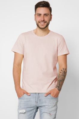 Футболка мужская базовая Standart CRC FS-101-25 32103, Цвет: Пудровый, Размер: XL