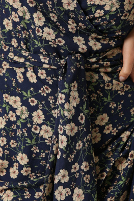 Синя сукня максі на запАх 37136, Колір: Синій, Розмір: L, зображення 8