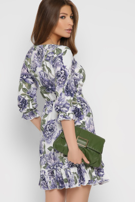 Романтична синя сукня з рюшами 37021, Колір: Синій, Розмір: XS, зображення 4