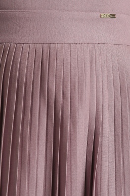 Лляна рожева сукня пліссе 37092, Колір: Світло-рожевий, Розмір: XS, зображення 4