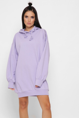 Спортивна бузкова сукня худі 38121, Колір: Лавандовий, Розмір: XS