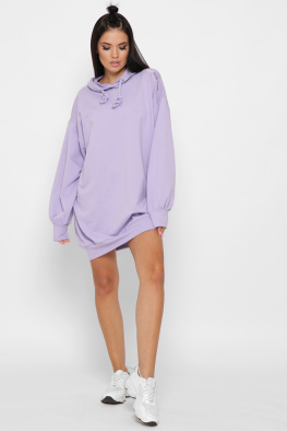 Спортивна бузкова сукня худі 38121, Колір: Лавандовий, Розмір: XS, зображення 2