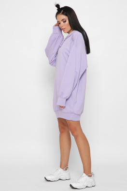 Спортивна бузкова сукня худі 38121, Колір: Лавандовий, Розмір: XS, зображення 4