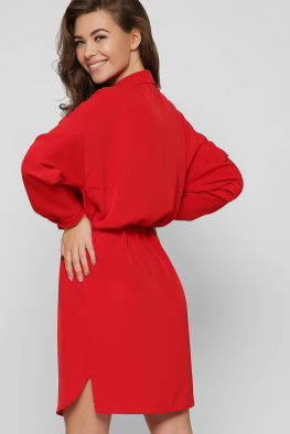 Червона витончена сукня на кулісі 37401, Колір: Червоний, Розмір: XS, зображення 6