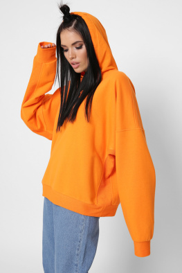 Женское оранжевое худи оверсайз 38103, Цвет: Оранжевый, Размер: L