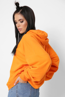 Женское оранжевое худи оверсайз 38103, Цвет: Оранжевый, Размер: L, изображение 2