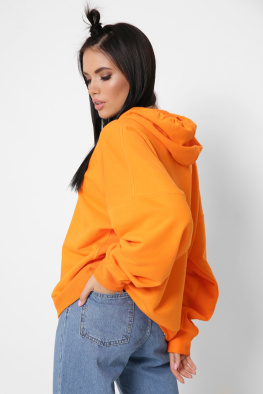 Женское оранжевое худи оверсайз 38103, Цвет: Оранжевый, Размер: L, изображение 3