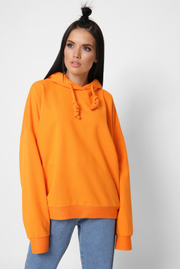 Женское оранжевое худи оверсайз 38103, Цвет: Оранжевый, Размер: L, изображение 4
