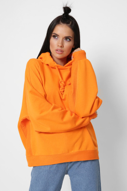 Женское оранжевое худи оверсайз 38103, Цвет: Оранжевый, Размер: L, изображение 6