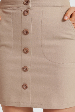 Юбка женская джинсовая мини Carica UB-3260-10 58107, Цвет: Бежевый, Размер: L, изображение 5