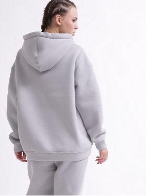 Уютный серый спортивный костюм в стиле оверсайз 55861, Цвет: Серый, Размер: L, изображение 10