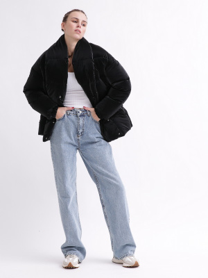 Зимова жіноча куртка з поясом колір чорний 37572, Колір: Чорний, Розмір: M, зображення 3