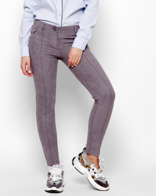 Стильні звужені сірі брюки дудочки 27948, Колір: Сірий, Розмір: XS, зображення 3