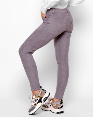 Стильні звужені сірі брюки дудочки 27948, Колір: Сірий, Розмір: XS, зображення 2