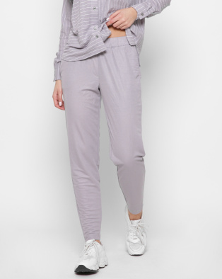 Однотонные серые брюки на резинке 35507, Цвет: Серый, Размер: XS, изображение 3