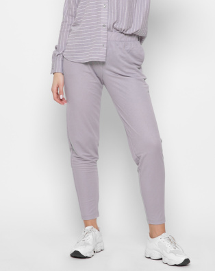 Однотонные серые брюки на резинке 35507, Цвет: Серый, Размер: XS, изображение 5