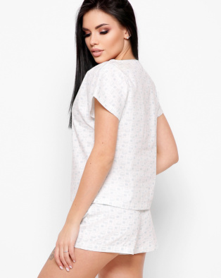 Женский костюм с мятным рисунком 48807, Цвет: Белый, Размер: XS, изображение 3